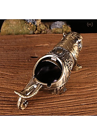 GẠT TÀN HỔ 2022 | GẠT TÀN THUỐC HÌNH HỔ HỢP KIM ĐỒNG | Gạt tàn con Hổ hoạ tiết hoa văn cổ hợp kim cao cấp