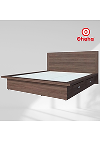 [Miễn phí vận chuyển & lắp đặt] Giường ngủ cao cấp gỗ công nghiệp thiết kế hiện đại có hộc kéo Ohaha - GC001