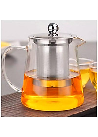 Ấm pha trà thủy tinh có lõi lọc và nắp inox 550ml , 750ml, 950ml