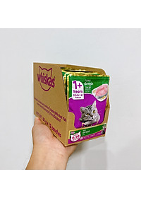 Pate Cho Mèo Lớn, Pate Whiskas Adult Cá Ngừ Cho Mèo Túi 12 Gói x 80g
