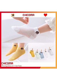 Sét 5 đôi tất lưới hình gấu cho bé