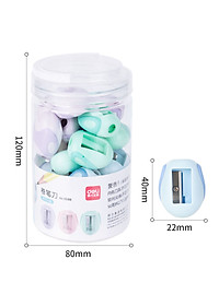 Gọt Bút Chì, Chuốt Bút Chì Mini DELI Lưỡi Thép Không Gỉ, Cắt Bén, Hạn Chế Gãy Ngòi Chì. 