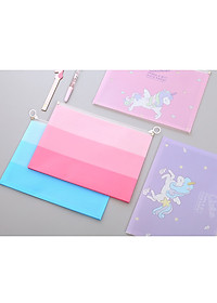 Túi zip A4 đựng file cho học sinh sinh viên nv văn phòng họa tiết dễ thương