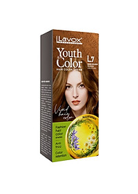 (Vàng Gỗ Đậm) Kem Nhuộm Dưỡng Tóc Màu Thời Trang Lavox Youth&Color L7 - Dark Golden Blode