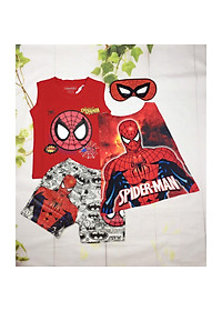 Đồ bộ thun bé trai siêu nhân nhện-Spider man từ 10-40Kg-giặt không vở hình-H&N