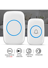 Chuông Cửa Không Dây Thông Minh Teement TM01 , Chống Nước Khoảng Cách Sử Dụng Trong 300M - Hàng Chính Hãng