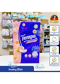 Lốc 4 Gói Khăn Giấy Cao Cấp Tempo Softpack Mùi Hương Đào, 4 Lớp, Không Gây Kích Ứng Da (90 Tờ/ Gói) - Thương Hiệu Đức