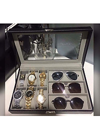 Hộp Để Đồng Hồ Và Mắt Kính 1 Tầng SAIKE SAIKE S632 Bọc Da Pu