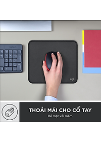 Miếng lót chuột Logitech Studio Series - Đế cao su chống trượt, lướt dễ dàng, bề mặt chống đổ tràn, bền bỉ, nhỏ gọn, hiện đại - Hàng Chính Hãng