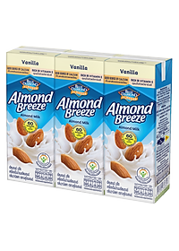 Sữa Hạt Hạnh Nhân ALMOND BREEZE vị Vanilla 180ml x 3 Hộp