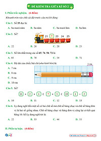 Sách - Đề Kiểm Tra Toán Lớp 1 - Cánh Diều - Học Kì 2