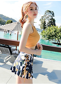 Set Đồ Bơi 3 Mảnh Rực Rỡ Nắng Hè AT167 MayHomes Bộ Đồ Áo Bơi Nữ, Quần Bơi Nữ Và Váy Bơi Nữ