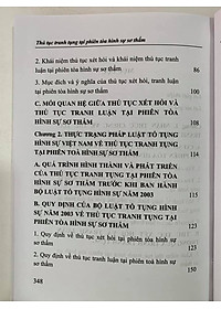 Thủ tục tranh tụng tại phiên toà hình sự sơ thẩm (tái bản lần thứ nhất)