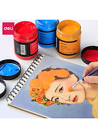 Màu Acrylic 300ml cao cấp dạng hũ Deli - Tô đất sét, đất nặn tự khô, vẽ vải, giày, đa chất liệu, tươi sáng, nhanh khô - Nhiều màu sắc - 73875