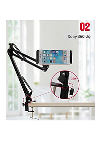 GIÁ ĐỠ MÁY TÍNH BẢNG, ĐIỆN THOẠI ĐA NĂNG KẸP ĐẦU GIƯỜNG CHUẨN TỐT - Hàng chính hãng 