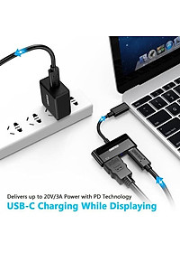 Hub Type C To HDMI 4K 60Hz Và 1 Cổng Type C PD 60W CHOETECH HUB-M03 - Hàng Chính Hãng