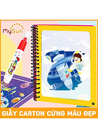 Sách tranh tô màu nước bút ma thuật thần kỳ diệu cho bé 2 3 4 5 tuổ