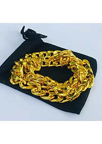 Combo Dây Chuyền Nam Nữ Mạ Vàng 24k, Kiểu Xích Lặc, Dài 50cm, Mạnh Mẽ, Cá Tính, … kèm túi Nhung đựng. Phù hợp đeo đi làm, đi chơi, gặp mặt, làm quà tặng.