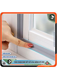 Ron Chặn Khe Cửa HT SYS - Chất Liệu PU Và PE Cải Tiến, Dài 2 Mét - Ron Dán Khe Cửa, Chân Cửa, Khung Cửa - Ngăn Gió Lùa, Cách Âm, Chống Bụi, Ngăn Côn Trùng, Chống Thoát Khí Điều Hòa, Chống Va Đập Cửa - Hàng Chính Hãng