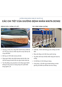 Giường bệnh Y tế, đa chức năng hỗ trợ chăm sóc người bệnh - Hàng chính hãng NIKITA