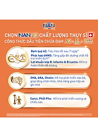 Sữa bột NAN INFINIPRO A2 2 với công thức đầu tiên kết hợp giữa đạm quý A2 & 6HMO & Dual Probiotics nhập khẩu Thụy Sĩ - Hộp 400g cho bé 12 - 24 tháng