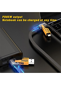 Cáp Sạc 4 Trong 1 đa năng dài 1 mét - công suất 65W, dùng cho nhiều dòng điện thoại 