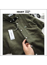 Áo sơ mi nam cộc tay trơn cổ bẻ basic LCT chuẩn form chất liệu linen cao cấp, trẻ trung lịch lãm - THE DUST