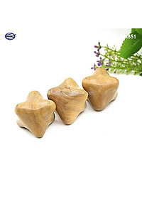 COMBO 2 quả bi gỗ Bách Xanh 6 cạnh (MH851) Mát xa lòng bàn tay giúp chống mỏi toàn diện - Chăm sóc sức khỏe