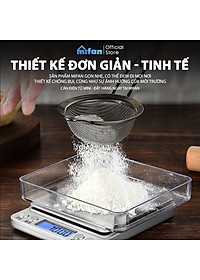 Cân Điện Tử Mini Cao Cấp 2024 MIFAN 0.01g - 3kg - Nhỏ Gọn, Siêu Chính Xác, Thép Không Gỉ, Màn LCD -Tặng 2 Đĩa Cân Và Pin