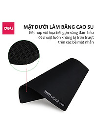 Miếng Lót Chuột DELI Hàng Chính Hãng Bàn Di Chuột Không Viền, Vải Jiaji Di Chuột Êm Ái Chống Thấm Nước Đàn Hồi Tốt