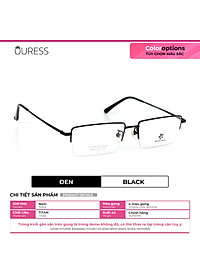 Gọng kính titanium LS9002 nửa khung thời trang nam cao cấp siêu nhẹ siêu bền OURESS
