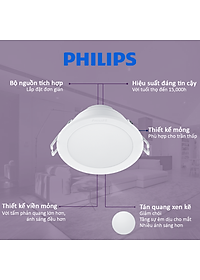 Bộ Đèn PHILIPS LED Âm Trần MESON IO Thế Hệ Mới - 5W 7W 9W 13W