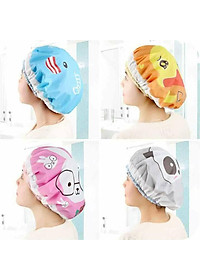 COMBO 2 Mũ Tắm Trùm Đầu CUTE Tránh Ướt Tóc Khi Tắm , Ủ Dưỡng Tóc Đa Năng - Giao Màu Ngẫu Nhiên - GD010-2