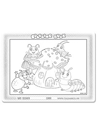 Xếp hình Tia Sáng Ngôi nhà hình nấm (30 Mảnh Ghép) - Tặng kèm tranh tô màu cho bé