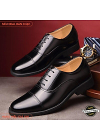 Giày Ba Khớp Phong Cách  Cổ Điển Cho Nam Giày Oxford Công Sở Thanh Lịch Mũi Cánh Armyman Derby Da PU