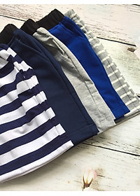 Combo 2 quần short trẻ em từ 10-30kg - Cotton thiên nhiên - 2 màu ngẫu nhiên