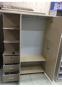 Tủ nhựa Đài Loan 2 cánh kèm kệ trang trí 1m85x1m25