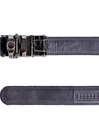 Thắt lưng nam da bò Huy Hoàng răng cưa màu đen HT4132