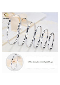 Bông tai bạc Ý 925 Huệ Ngân - Vòng tròn cá tính RYE30001