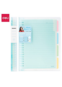 Sổ Tay Ghi Chép B5 Gáy Lò Xo 60 Trang Deli - Xanh Dương/Hồng/Vàng/Xanh Lá - QHB560