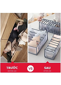 Túi vải chia ngăn đựng quần áo 7, 9, 11 và 12 ngăn - chính hãng dododios