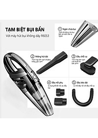 Máy hút bụi cầm tay không dây loại sạc pin dùng cho gia đình XC628 - lực hút 3200kpa - dung lượng 2200mAh - có thể hút bụi khô và nước - màu xám đen - Hàng Chính Hãng