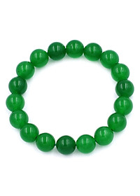 [Mệnh Mộc, Hỏa] Vòng Tay Chuỗi Hạt Đá Thạch Anh Xanh Lá 10 Ly 17 Hạt