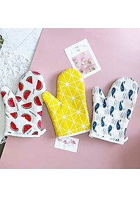 Găng tay chịu nhiệt nhấc nồi, nướng bánh, chống nóng dày dặn - HENRYSA ( giao mẫu ngẫu nhiên)