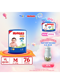 Nơi bán Tã/bỉm quần Huggies Skin Care Super Jumbo M76 miếng với tràm trà dịu da