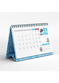 Lịch Để Bàn DORAEMON 2024 (Tặng Kèm Bảng Sticker)