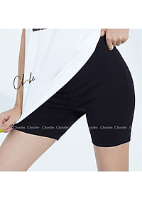Quần legging đùi Choobe cạp chun cao cấp thun ngắn nữ co giãn tốt dáng ôm - Q31