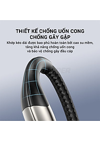 Cáp sạc iphone Baseus Horizontal sạc nhanh 2.4A và dây sạc truyền dữ liệu tốc độ cao bọc dù cho iP / iPad - hàng chính hãng
