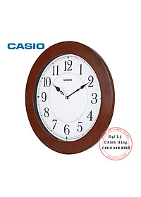 Đồng Hồ Treo Tường Casio IQ-133-5DF Vỏ Gỗ,  Kim Trôi Im Lặng