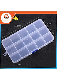 Hộp nhựa 8/10/15/24/36 ngăn đựng linh kiện điện tử, ốc vít, phụ kiện trang sức, mô hình đa năng